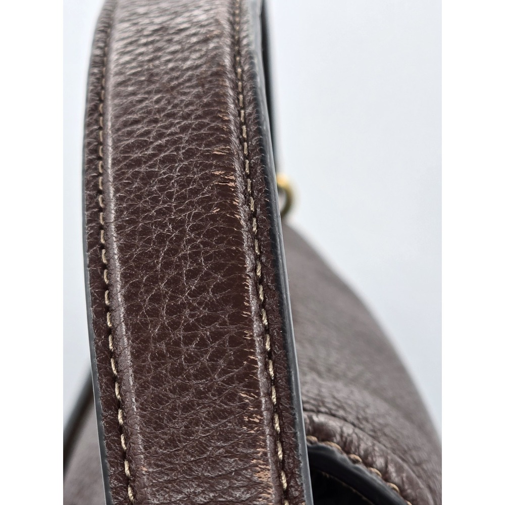 Coach Legacy Small Pebbled Leather Shoulder Crossbody Bag Brown Brass/Maple - Picture 3 of 16